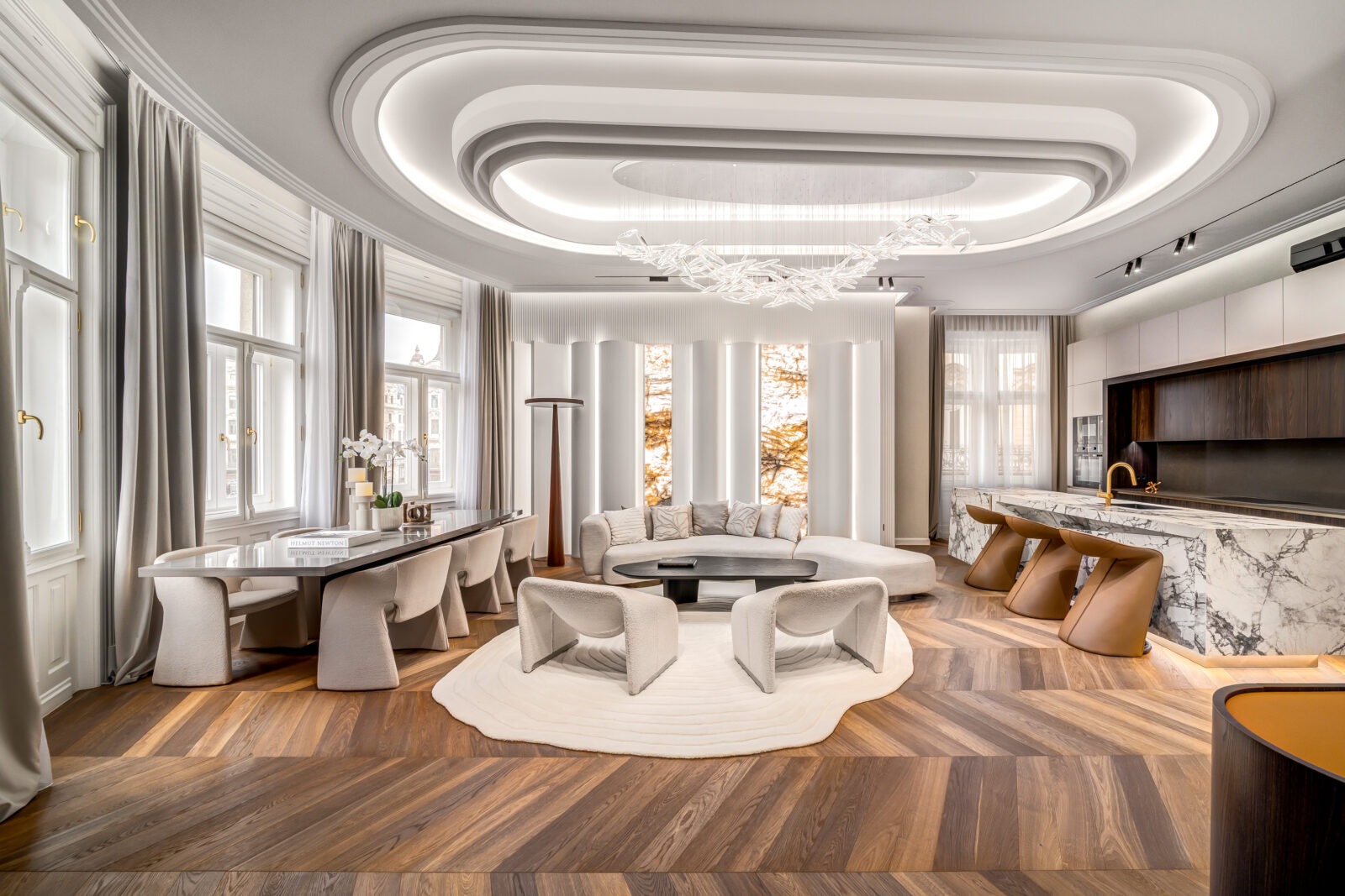 Statement Designer Apartment with Iconic Danube and Castle Views